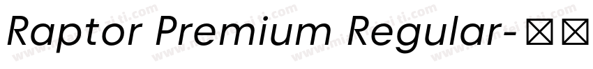 Raptor Premium Regular字体转换